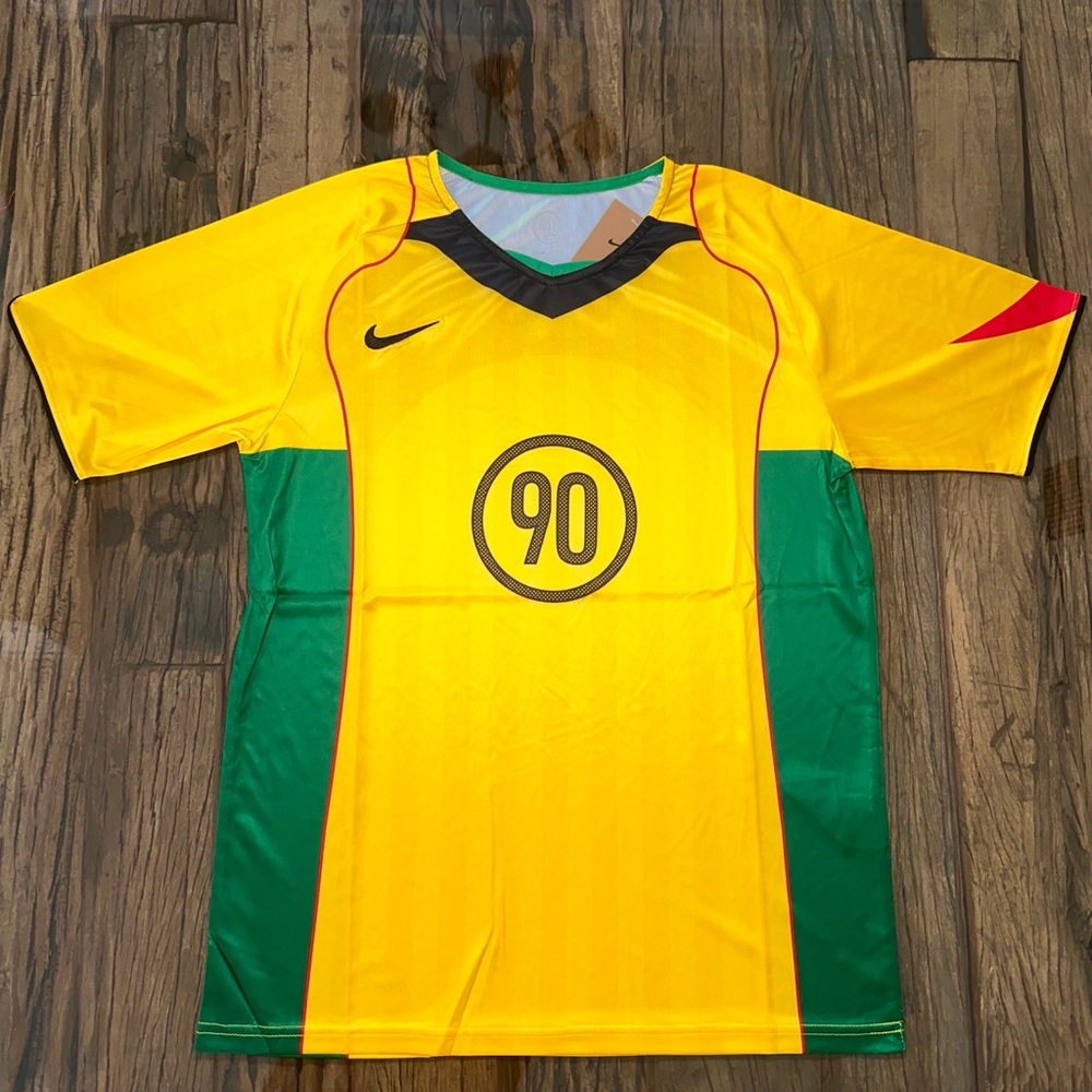 Ronaldinho 90 Yellow & Green Soccer Jersey with Black